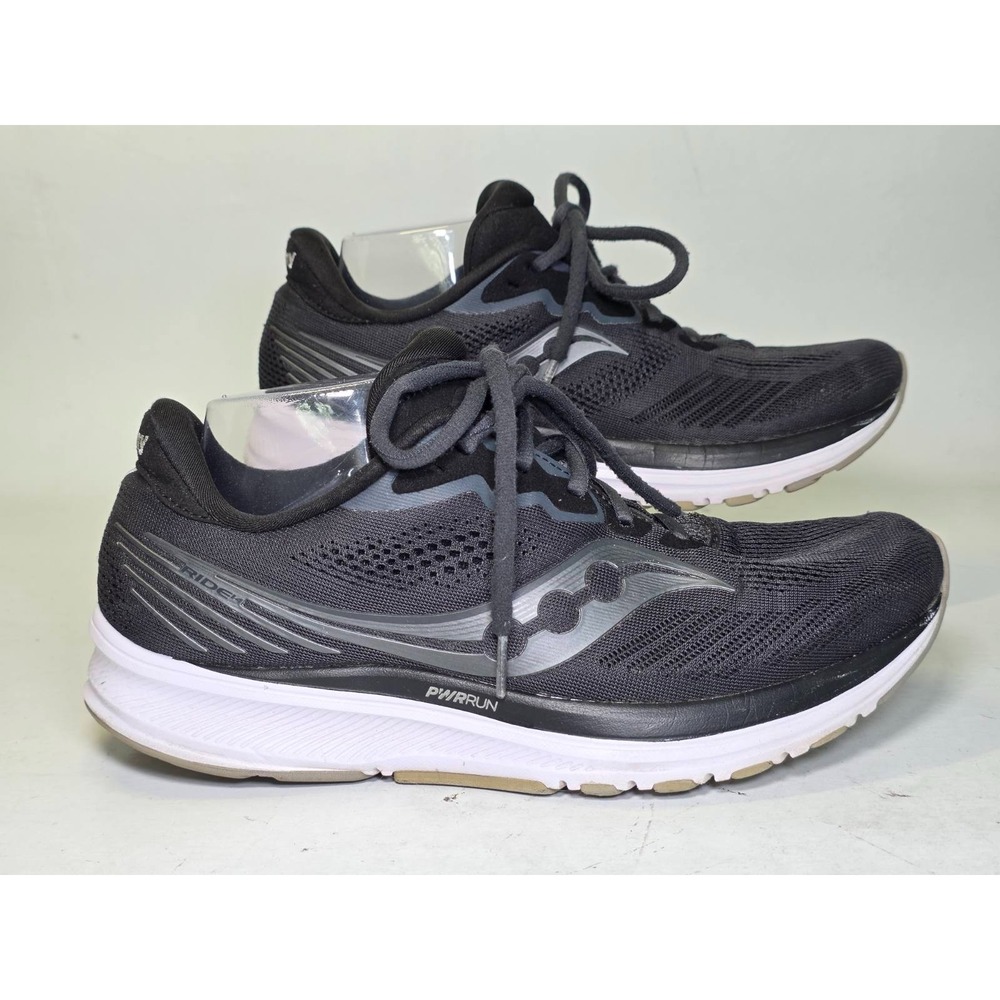 Saucony Ride 14 Women's Sneakers Size 10.5 UK 8.5 Black White Running Shoes